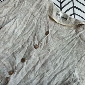 Molly & Maxx Vintage Size 14/16 Cream Knit Longline Cardigan